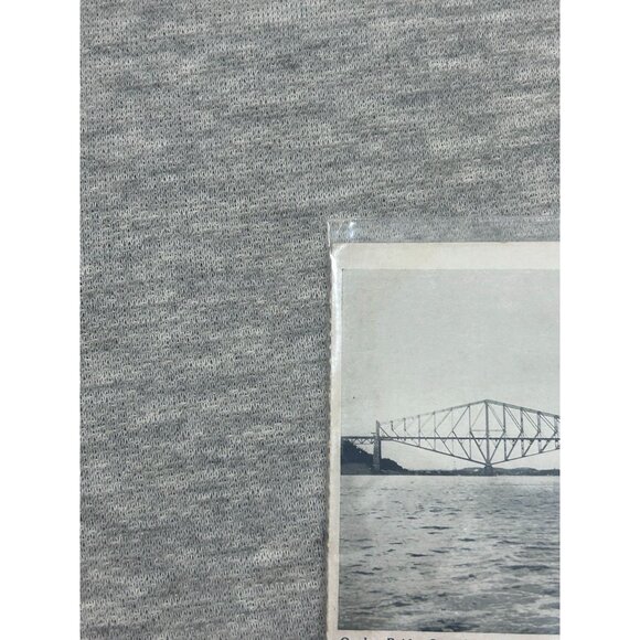 Quebec Bridge Over St. Lawrence River Canada PQ Original Antique Postcard - Picture 4 of 7